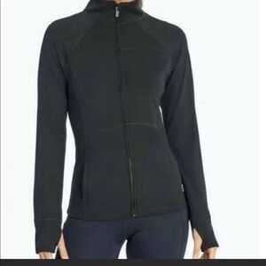 Balance Collection black full zip sleek jacket, M